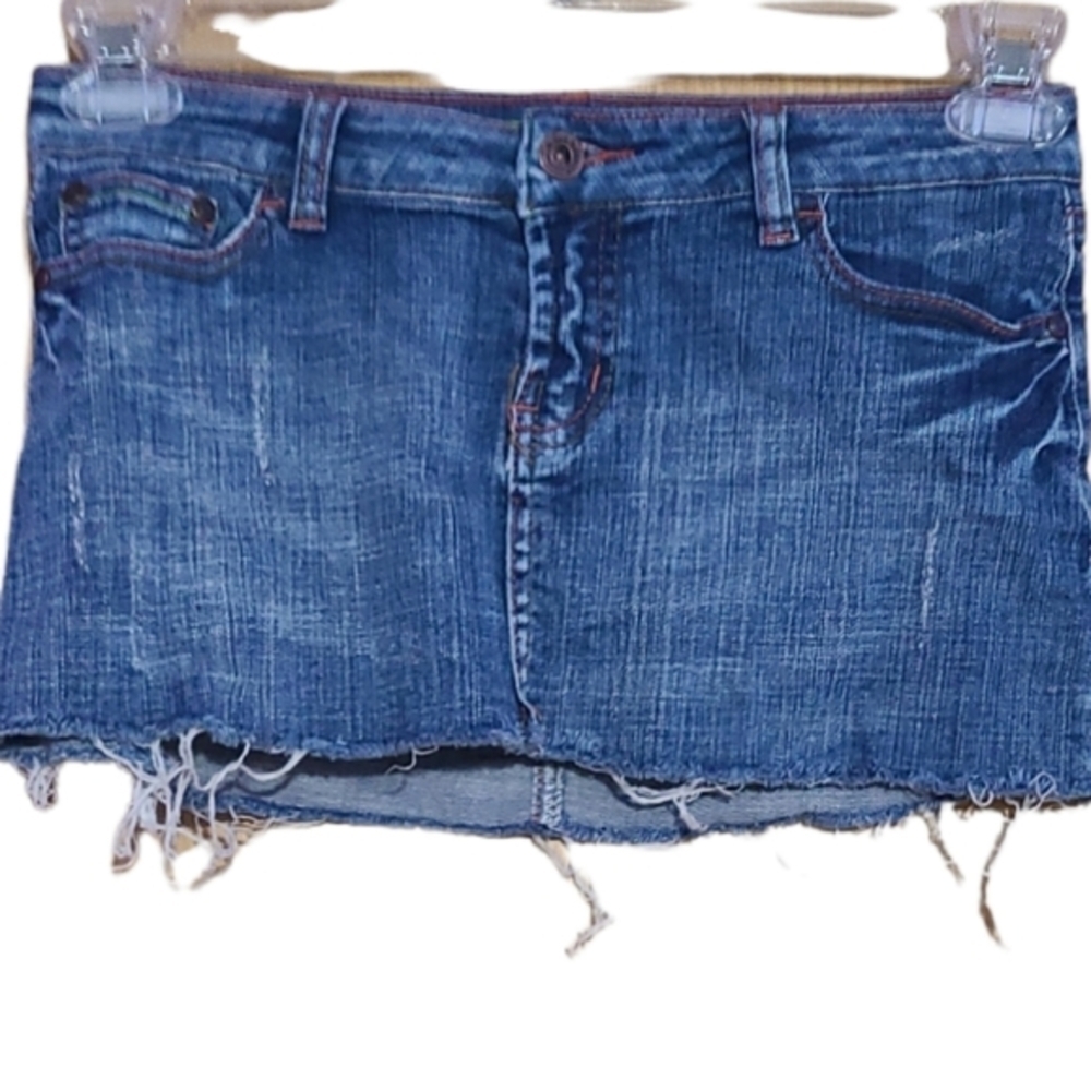 Juniors urban behavior denim mini skirt